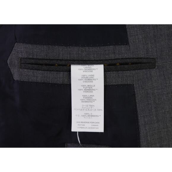 J Crew Mens Ludlow Solid Gray 2-Btn Wool Blazer Jacket 38R - Picture 9 of 9